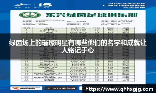 绿茵场上的璀璨明星有哪些他们的名字和成就让人铭记于心